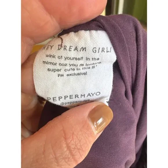 Peppermayo Fresh Face Linen Low Rise Baggy Pants in Brown and Purple Stripes, 4 - Picture 7 of 8